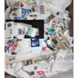 A box of miscellaneous stamps