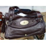A Mulberry dark brown leather handbag and a Jasper Conran bag