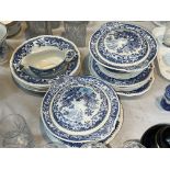 A good selection of Seaforth blue and white dinnerware etc
