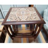 A G-Plan mid century teak tile top nest of tables