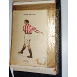 An unusual collection of cigarette silks of footballers and rugby players.