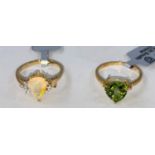 A 9 carat hallmarked gold dress ring, set with a pear shaped Ethiopian cut opal 10 x 7mm, 1.12