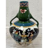 An early 20th century Foley "Intarsia" vase:  Much Ado About Nothing (drilled)