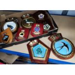 A selection of various plaster mounted and painted ships wall plaques