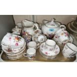 A Royal  Crown Derby 'Derby Posies' tea service with teapot, large and small jugs, 40 pieces approx;