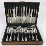 A George Butler of Sheffield canteen of silver plated cutlery