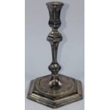 A miniature hallmarked silver candlestick London 1974 4.2oz ht. 10cm