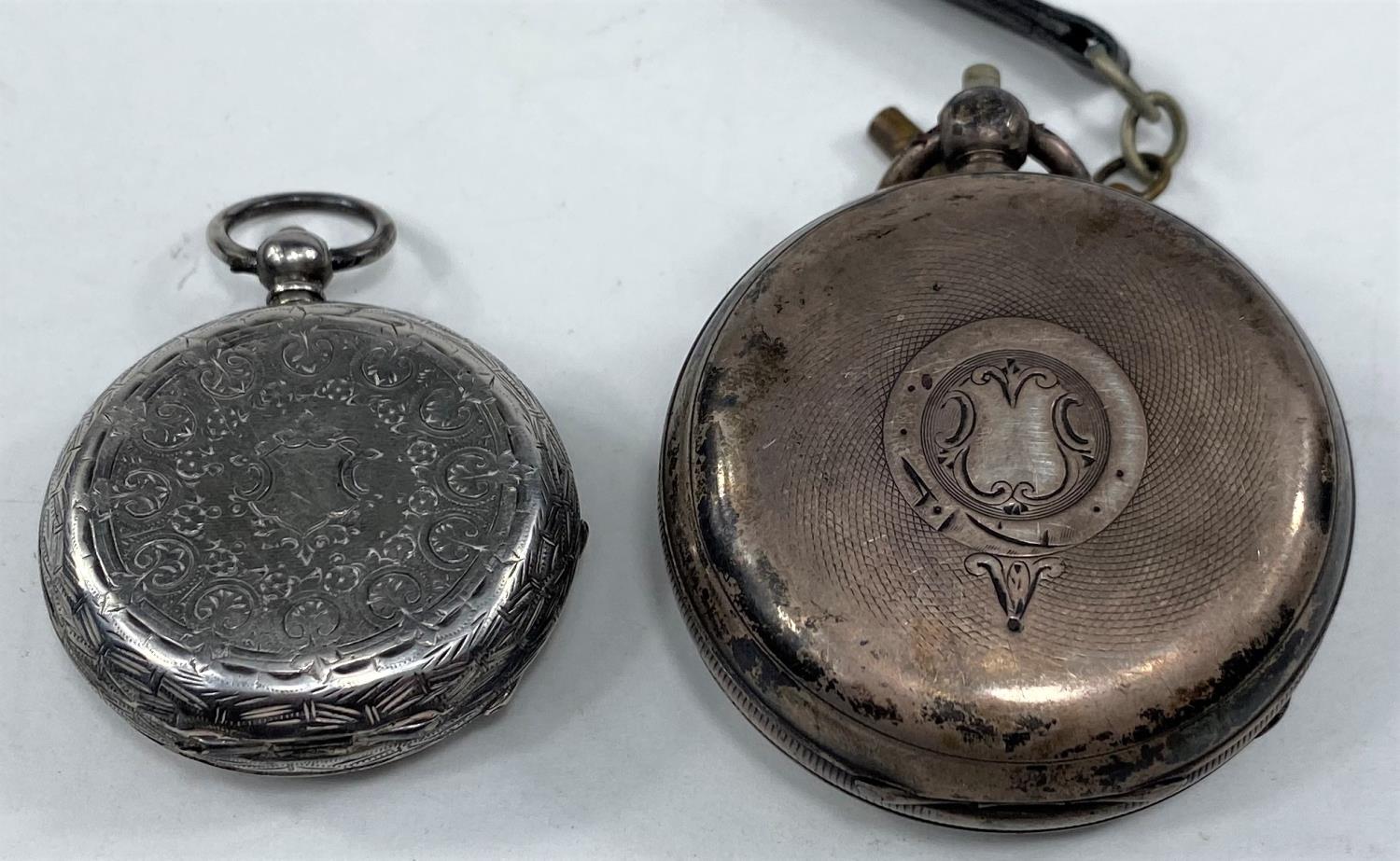 Two hallmarked silver open faced pocket watchs etc - Image 4 of 4