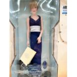 A Franklin Mint porcelain portrait doll:  Diana Princes of Wales, in display box; 2 Danbury Mint