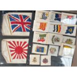 A collection of silk flags
