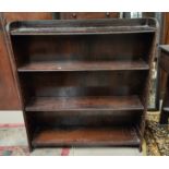 Two 1930's dark stained bookcases