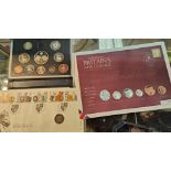 A 1997 proof set and 1998 coin set and a 2008 coin set 1p-50p