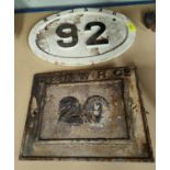 Two cast iron railway signs L & N WRC.20 & MSJ & AR 92