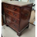 A good quality mahogany two drawer filing cabinet with brass drop handles and bracket feet 47 x 61 x