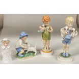 Four Royal Worcester figures: Monday's Child is fair of face 3519, Wednesday's Child knows little
