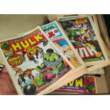 A selection of British Marvel Comics, Hulk etc