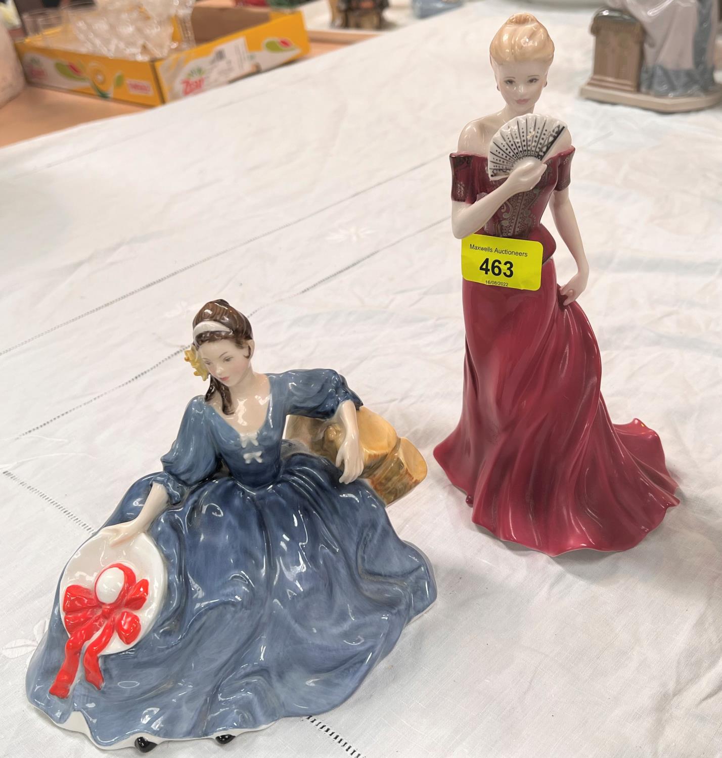 A Royal Worcester 250th Anniversary figure, Isabella and a Royal Doulton figure Elyse HN 2429