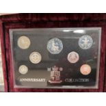 GB: A 1996 silver anniversary set £1- 1p