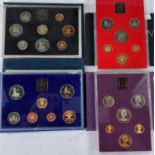 Proof coin sets 1980, 1981, 1982 and 1983