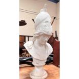 A large composition bust of Pallas Athena height 66cm