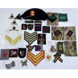 A selection of military collar badges etc