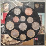 A 2009 UK coin set, uncirculated, in original packaging & Kew Gardens 50p etc.