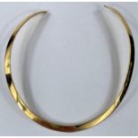 An 18 carat hallmarked gold torque style necklace, 47 gm