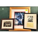A photograph of 1938 MUFC cup winning team, signed by Stan Pearson; a signed photo of Alex