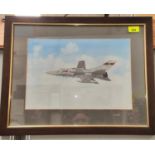 Bill Bradley signed limited edition print of a Tornado plane, framed and glazed.