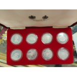 A 1977 set of Silver Jubilee crowns x 8