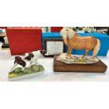 Two Royal Worcester figures:  Sporting Dogs, English Pointer  a limited edition Shetland pony (a.