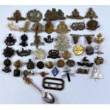 A selection of military badges  etc