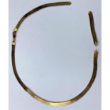A 9 carat hallmarked gold reticulated necklace (a.f.), 7.1 gm