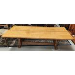 ROBERT THOMPSON MOUSEMAN of KILBURN; An unusually large refectory style low coffee table with