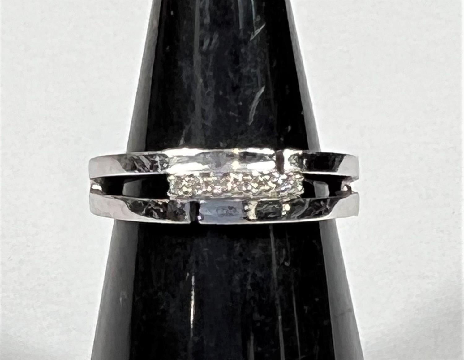 A white gold half eternity ring set 7 diamonds, 2.7 gm - Image 3 of 6