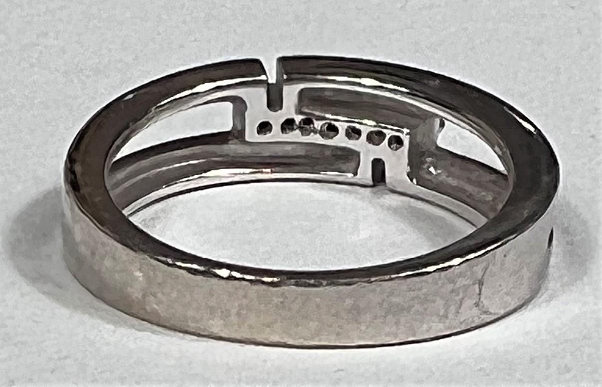 A white gold half eternity ring set 7 diamonds, 2.7 gm - Image 6 of 6