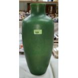 A Royal Lancastrian turquoise/green mottled tall baluster vase, stamped 2952m 42cm