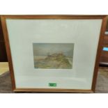 V L Sawyers (attrib):  watercolour, "By the Sea", 12 x 17cm, framed