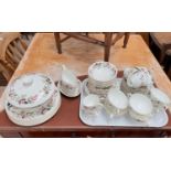 A large selection of 'Hathaway Rose' dinner and tea ware