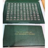 A John Pinches silver medallion set "100 Greatest Cars", in original box, with booklet