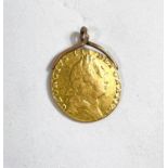 A George III Spade Guinea dated 1794 with soldered pendant mount, 8.97gm gross
