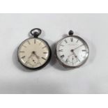 Two 19th century silver cased pocket watches