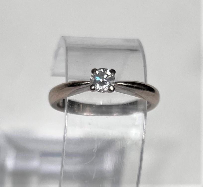 An 18 carat hallmarked gold diamond solitaire ring, 3.7 gm, diamond 4 mm approx - Image 2 of 5