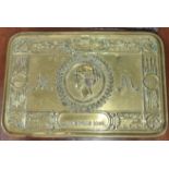 A brass embossed box "Christmas 1914"