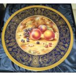 A large Royal Worcester hand painted plaque as a 'Tribute to Thomas Lockyer, celebrating 250th