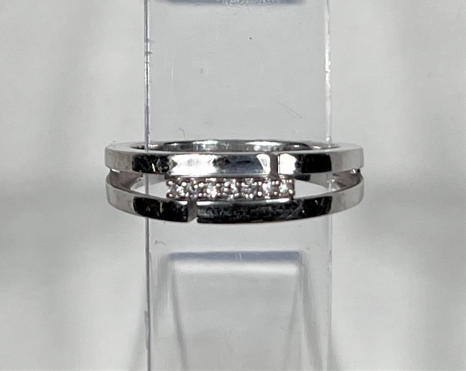 A white gold half eternity ring set 7 diamonds, 2.7 gm - Image 2 of 6
