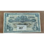Royal Bank of Scotland £1 note 1938