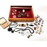 A selection of vintage costume jewellery etc.