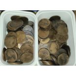 GB: a collection of pennies, mainly QV