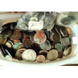 A large collection of metal detector finds including Roman coins (!) other coins and tokens,